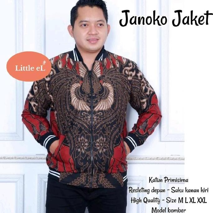 Jaket Batik Solo Cakra Merah Co