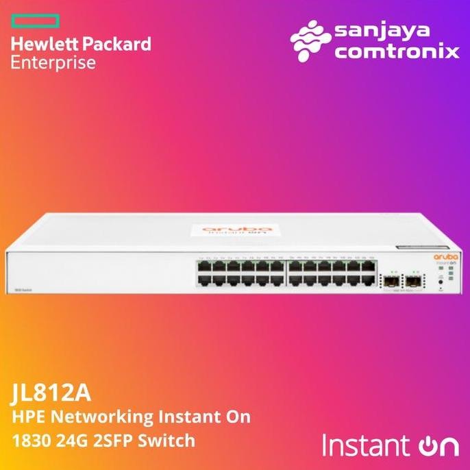 Hpe Jl812A Aruba Instant On 1830 24G 2Sfp Switch New Stok