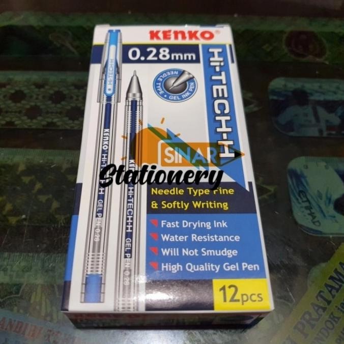 

Produk Baru!! Pulpen hitech kenko 0.28 biru 1pak isi 12pc