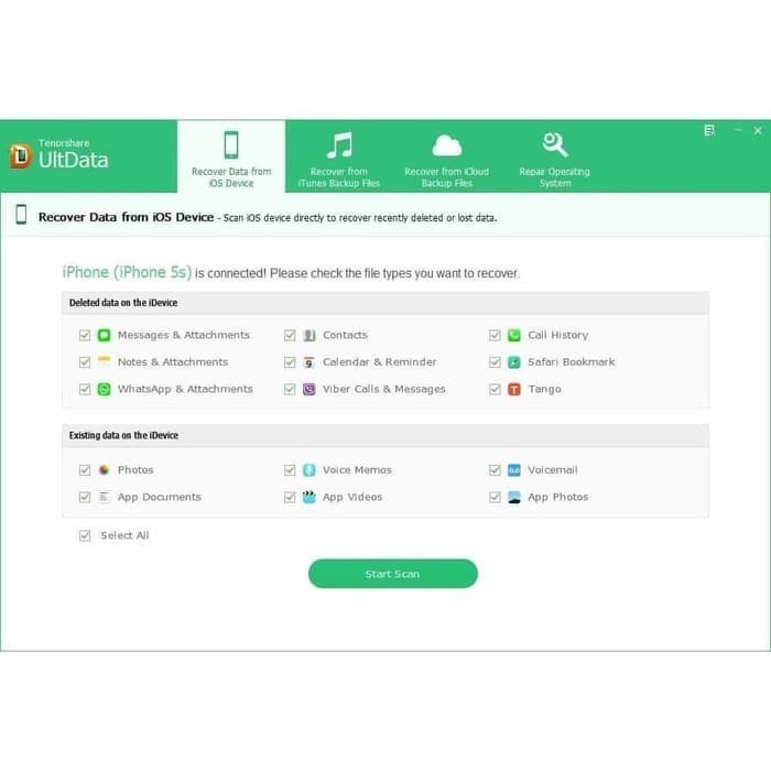 TenOrshare UltData for ioS 8.7.5 Work