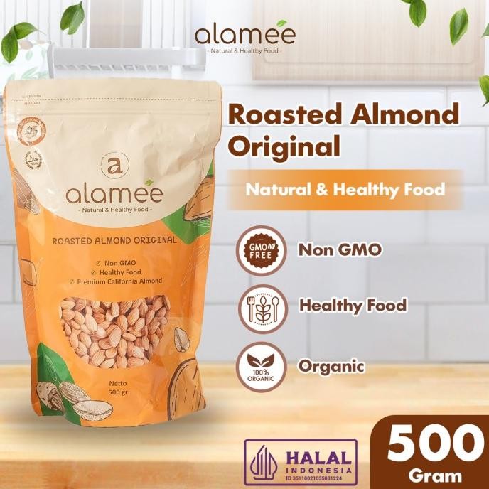 

[premium] kacang almond panggang 500gr alamee original almond roasted termurah