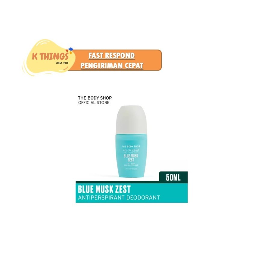 THE BODY SHOP Blue Musk Zest Series Hair & Body Wash Shampoo dan Sabun Mandi Deodorant Deodoran Body
