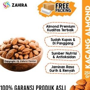 

kacang almond panggang 250gr kualitas premium kupas original tanpa msg gurih renyah enak untuk mpasi termurah