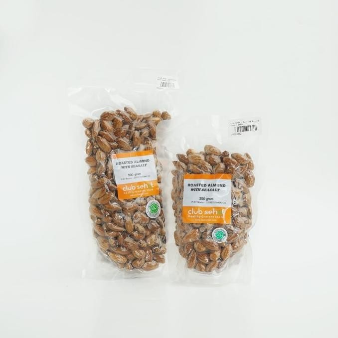 

club sehat roasted almond with seasalt 500gr termurah
