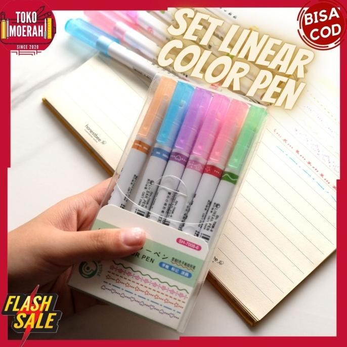 

Produk Baru!! SET LINEAR COLOR PEN SH-7008 PULPEN SPIDOL ROLLER UNIK LUCU READY