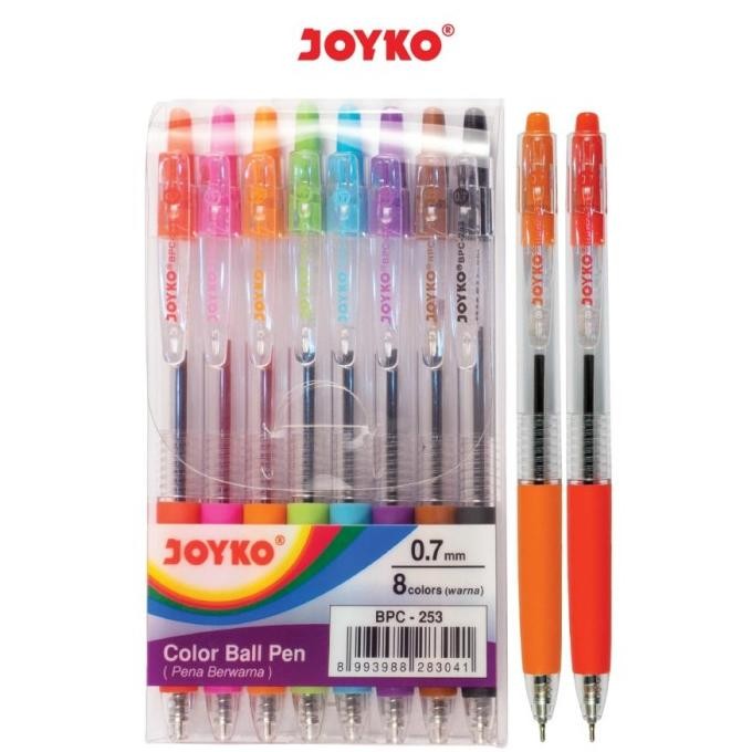 

Produk Baru!! PULPEN PENA WARNA Color Ball Pen BPC-253 8 Warna 0.7 mm JOYKO