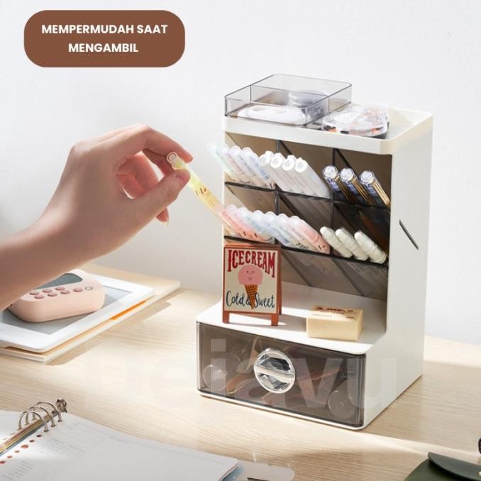 

Dejavu Rak Meja Laci Penyimpanan Pensil Pulpen Storage Box Hsb742 Stok Terbatas