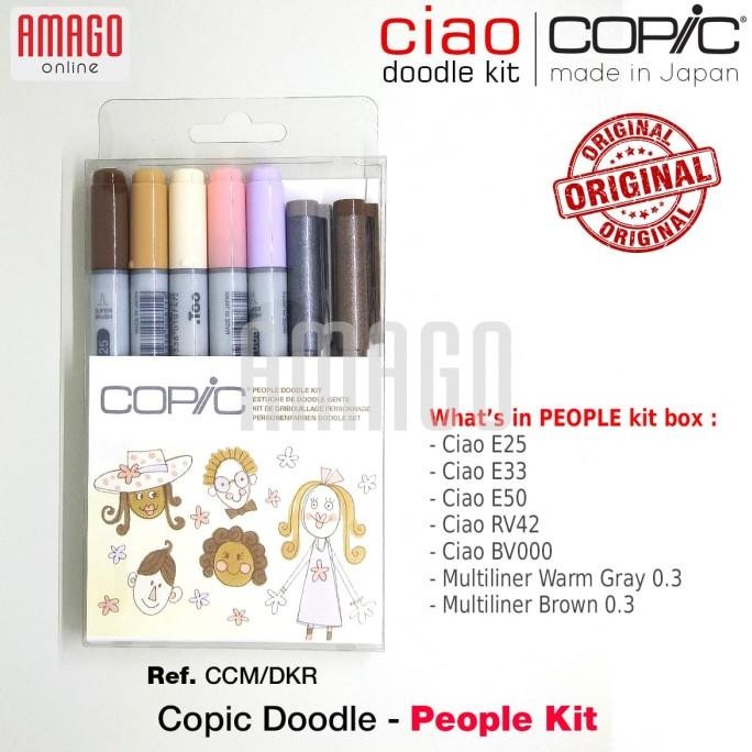 

COPIC DOODLE PACK - PEOPLE KIT - 2 PENS AND 5 MARKERS - CCM/DKP