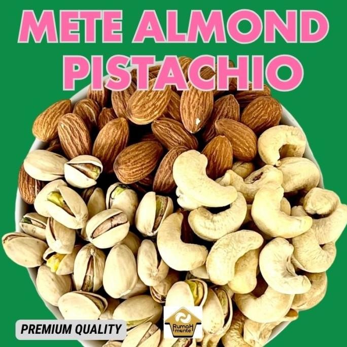 

mix 3 nuts kacang mete almond pistachio 1kg termurah