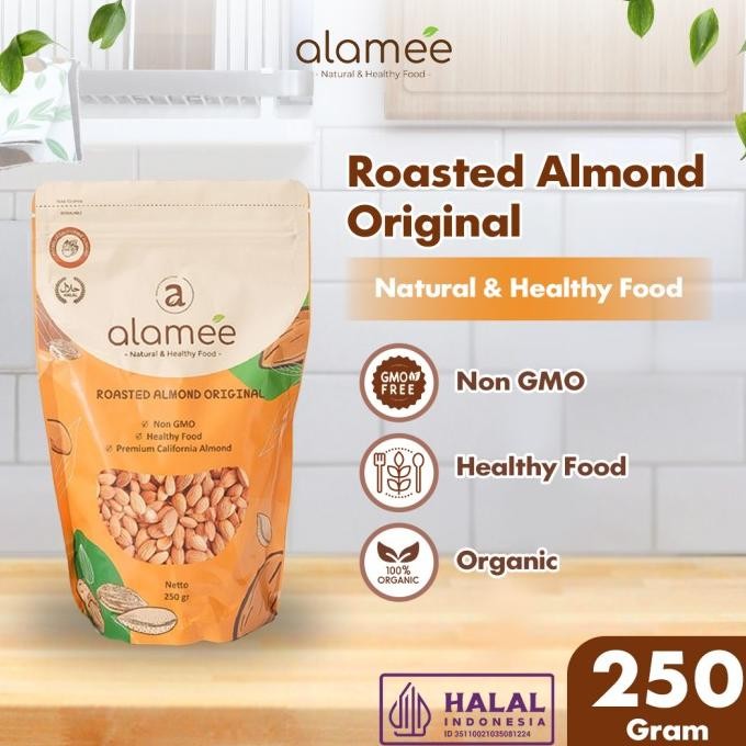 

[premium] kacang almond panggang 250gr alamee original almond roasted termurah