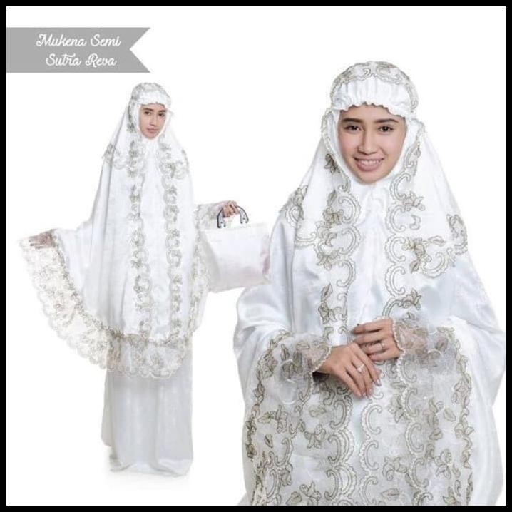Promo Mukena Sutra Velvet Bahan Adem, Mukena Putih Terlaris Best Quality Asli 100% Original