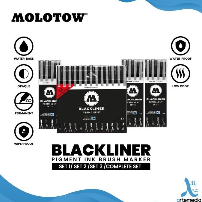

Produk Baru!! Molotow Blackliner Drawing Pen Set Pigment Ink Pulpen Gambar Manga