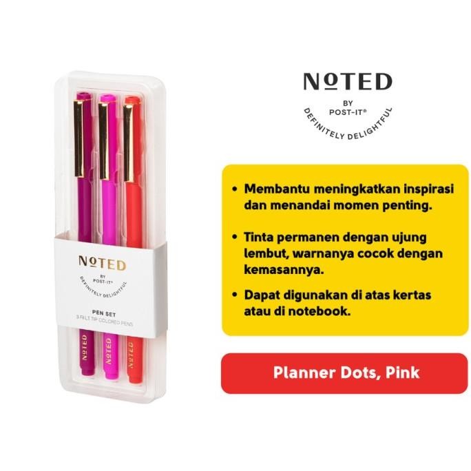 

Produk Baru!! 3M Noted by Post-it Pens Pinks Pulpen Merah Muda NTD-PEN3-PK (Isi 3)