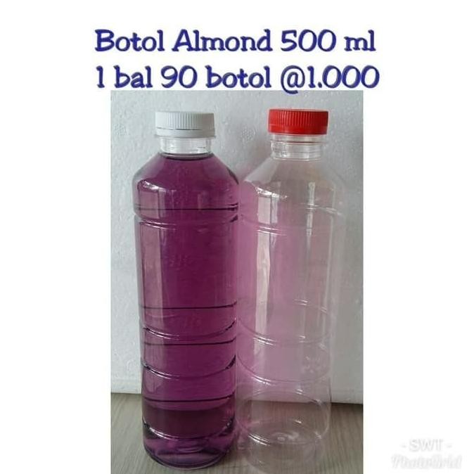 

botol almond 500 ml / botol plastik 500 ml - gojek grab only termurah