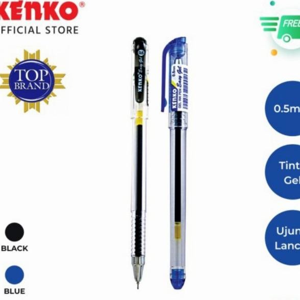 

Produk Baru!! Pulpen Gel kenko Easy gel 0 5mm 12Pcs(Hitam&Biru)