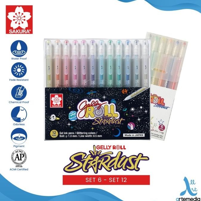 

Produk Baru!! Pulpen Warna Sakura Gelly Roll Stardust Color Set Gel Pen Bolpen