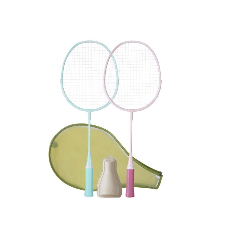Decathlon PERFLY Set Raket Badminton Anak BR100 Kid Starter Mint Pink - 8862390