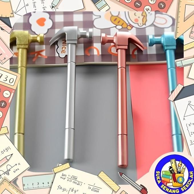 

Produk Baru!! SELUSIN Pulpen / Pena Bentuk Palu S0238