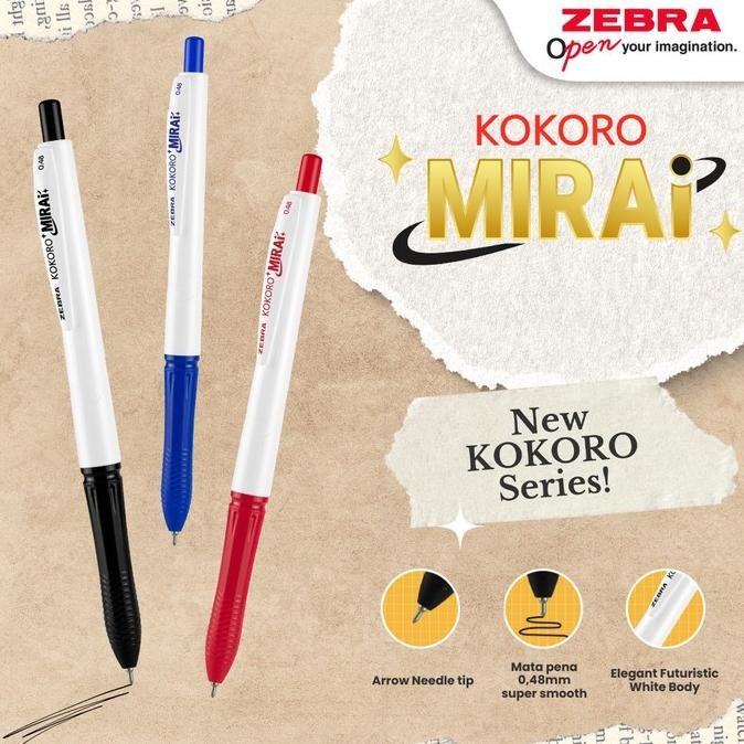 

Zebra Gel Pen Pulpen Kokoro Mirai - 0.48 Mm Stok Terbatas