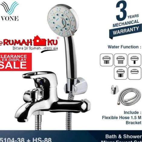 VONE 5104-38+HS88CH KRAN BATHTUB S/L + HS-88 CHROME // DISPLAY