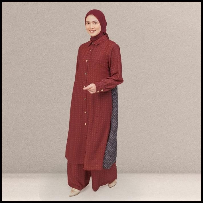 Terbaru Doa - Eve Tunic Set Ruby - Tunik Muslim Best Seller