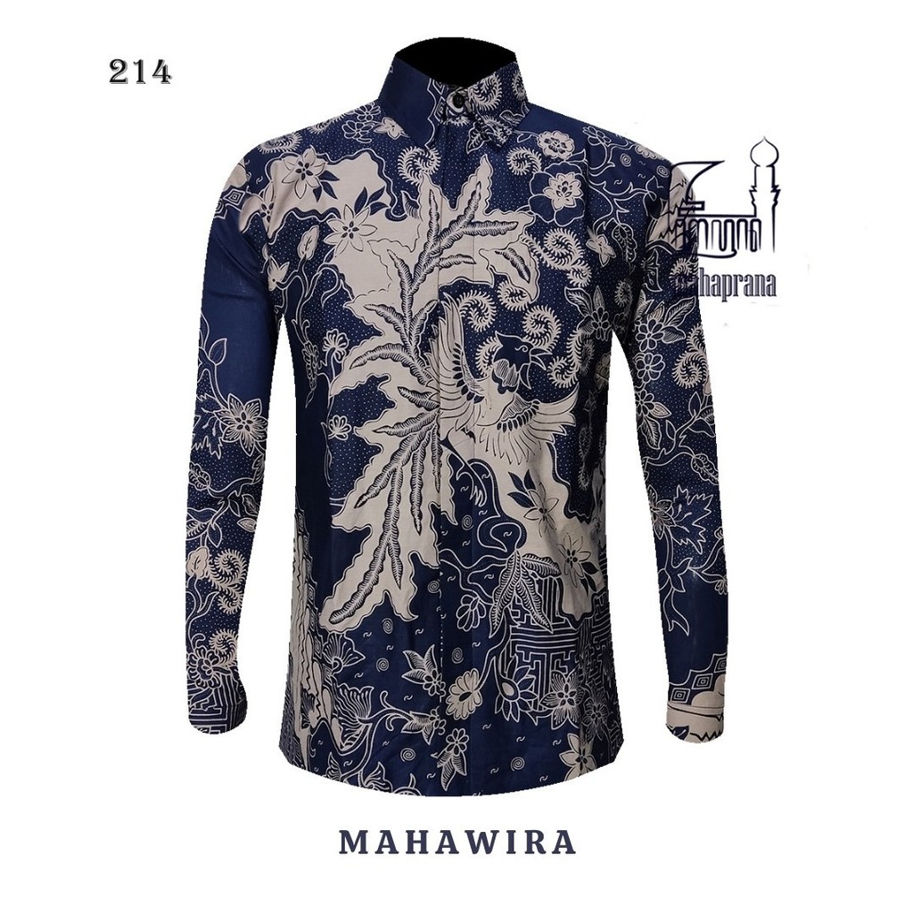 Batik Mahaprana Motif Mahawira Kemeja Batik Pria Lengan Panjang dan Pendek Slimfit Full Furing Premi