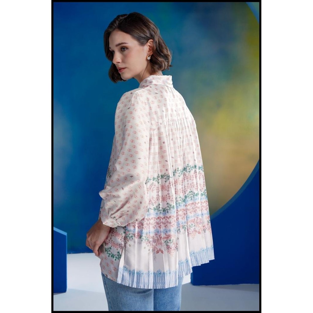Ready Benang Jarum - Coral Dreams Pleated Shirt - Jellyfish Best Seller