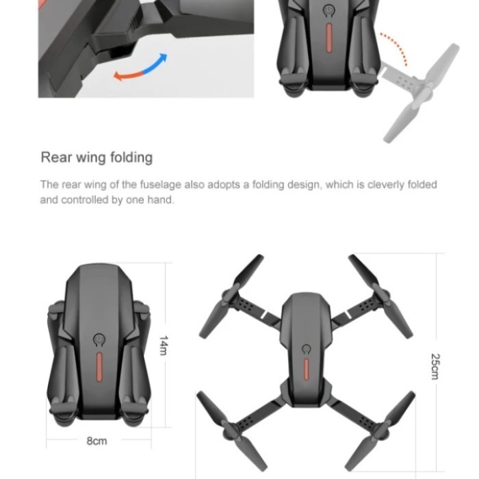 Murah Drone Mini E88 Camera Drone Mainan Anak Non COD