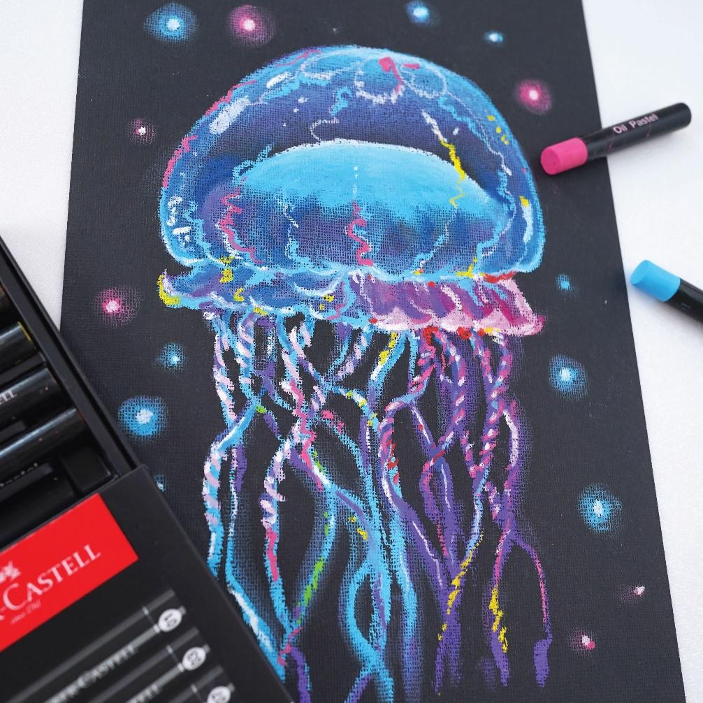 

COD Faber-Castell Krayon Minyak Black Edition Oil Pastel Series aw-96