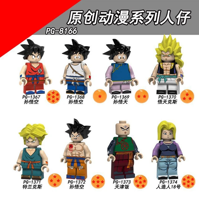 PG8166 Dragon Ball Action Figure Son Goku Trunks Goten Brick Mainan Edukasi DIY