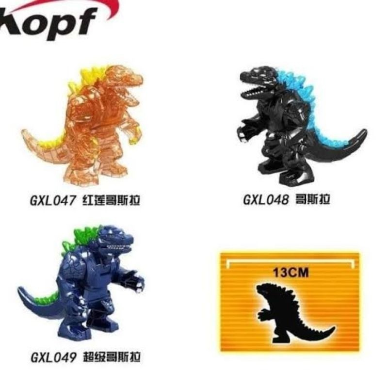 GXL047 GXL048 GXL049 GODZILLA KAIJU Action Figure ACTION FIGURE BRICK BUILDING BLOCK BALOK MAINAN DI