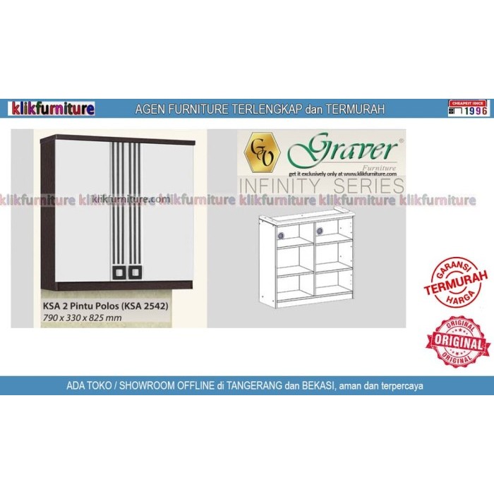 KSA 2542 GRAVER KITCHEN SET PINTU 2 ATAS INFINITY