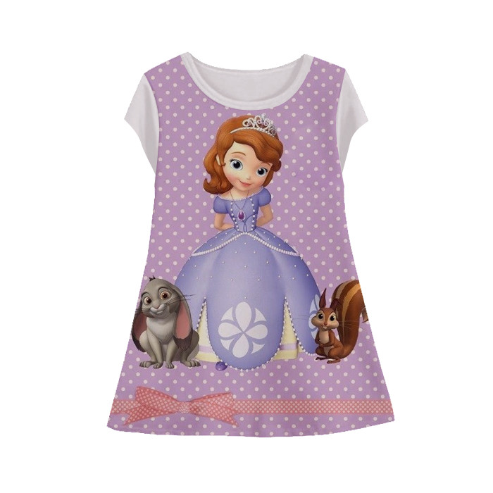 Dress Anak Princess Sofia Kartun Tunik-Sofia-6-designWD Umur 1-12 Tahun Tunik - Waanstore