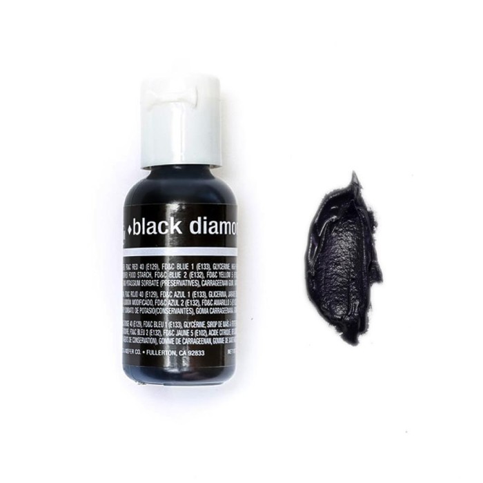 

HOT SALE! Chefmaster 20gram Black diamond / icing color gel hitam