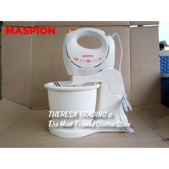 Mixer Duduk Stand Mixer Maspion 1160 2 Beater & 2 Kneader Food Grade