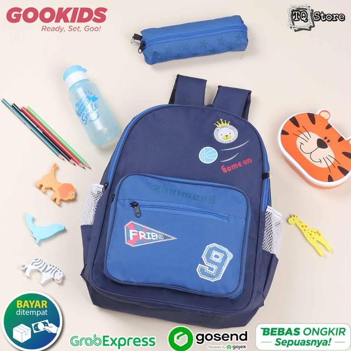 TAS RANSEL SEKOLAH ANAK LAKI LAKI COWOK TK SD LUCU BONUS TEMPAT PENSIL