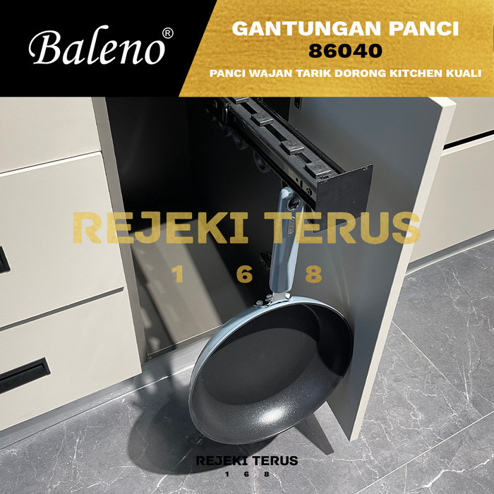 GANTUNGAN PANCI LEMARI DAPUR PAN HANGER REL WAJAN TARIK DORONG KITCHEN KUALI