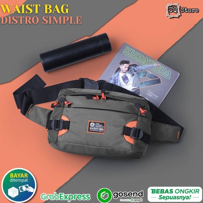 TAS SELEMPANG PRIA DISTRO KECIL SIMPEL MURAH WAISTBAG COWOK ARMY KEREN
