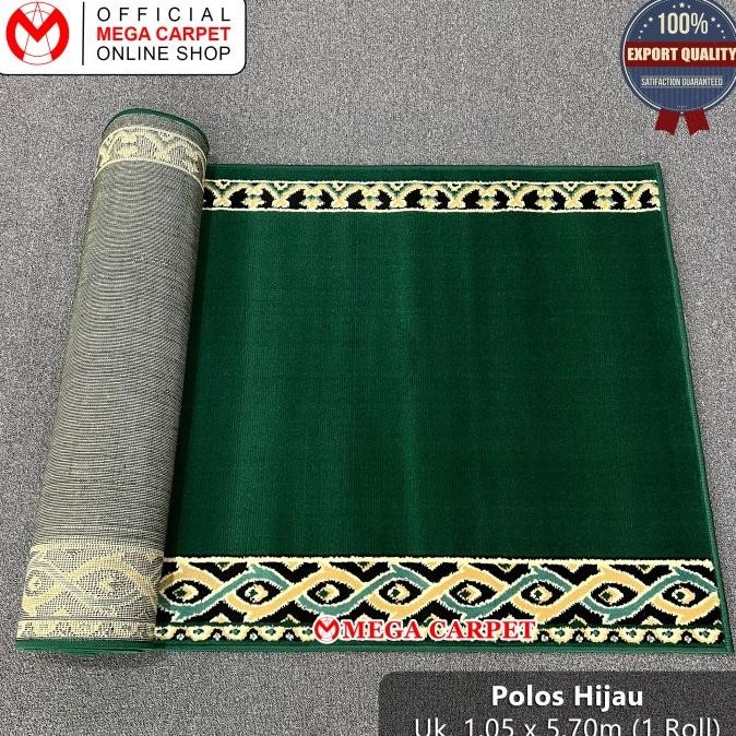 Sajadah Roll / Karpet Masjid / Karpet Mushola [Polos Hijau]