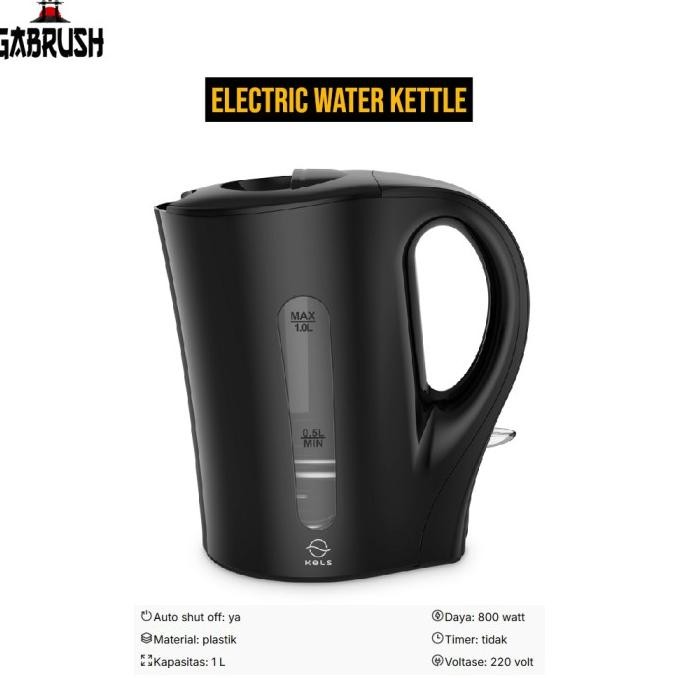 Electric Water Kettle Teko Listrik 1 Liter Kels