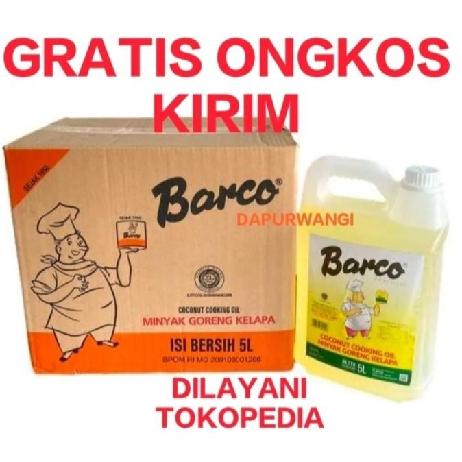 

Terlaris Barco Minyak Goreng Kelapa Murni Coconut Cooking Oil Jerigen 5 Liter Ready Stok