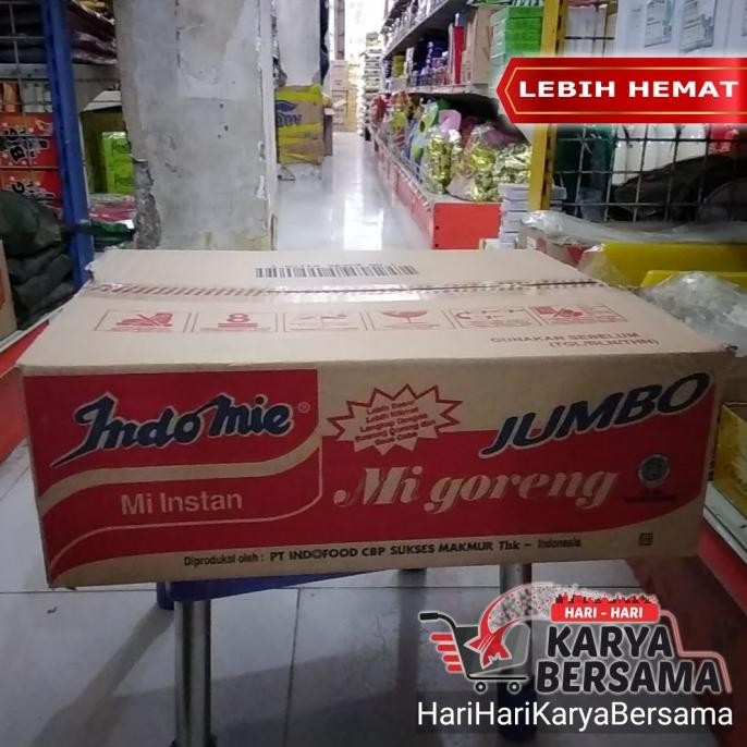 

Terlaris Mie Instan Indomie Mie Goreng Jumbo Isi 24 Pcs X 129Gr - Per Karton Ready Stok