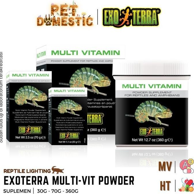 

BARU EXOTERRA MULTI VITAMIN POWDER SUPLEMEN REPTIL TORTO AMFIBI IGUANA