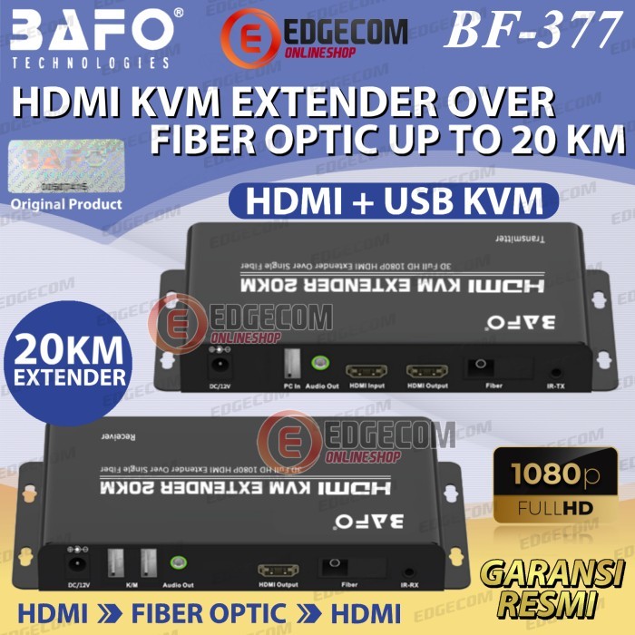 PROMO BAFO HDMI KVM Extender FO Fiber OPTIC Up to 20KM BF-377