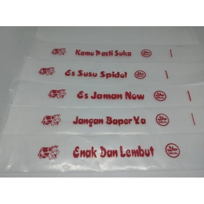 

500 gram Plastik es mambo spidol sablon warna MERAH ukuran 3 x 23cm Termurah
