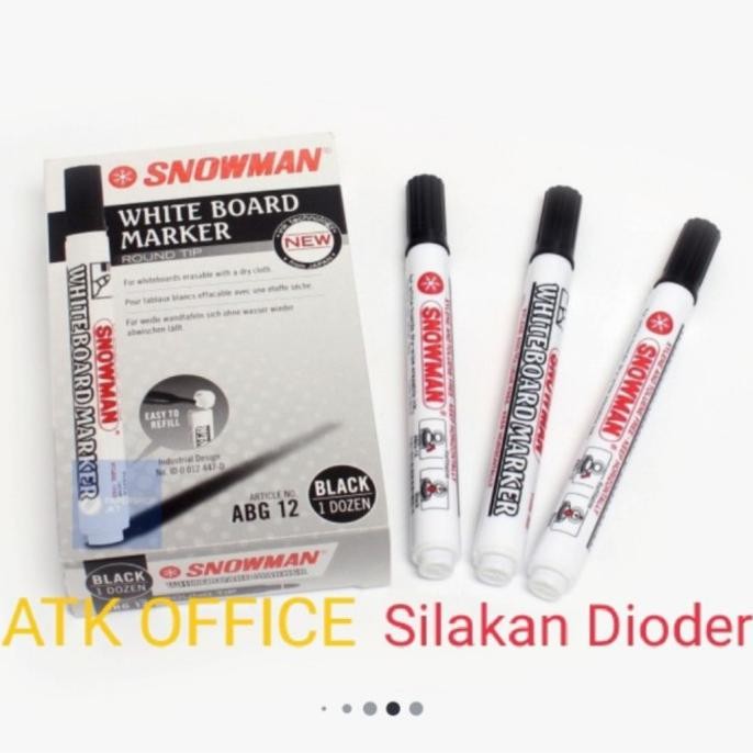 

spidol whiteboard snowman Abg 12 Sedus isi (12PCS) Termurah