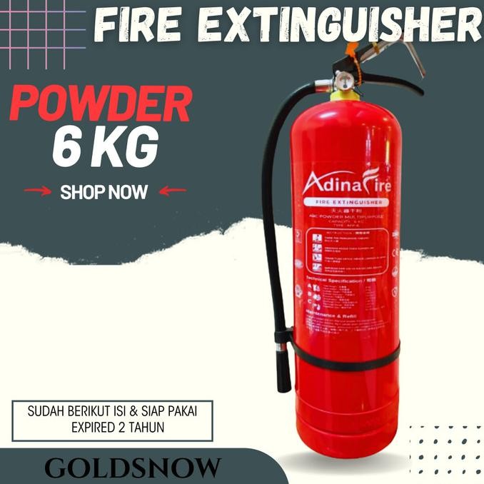 

BARU APAR PEMADAM 6 KG ADINA FIRE / APAR POWDER 6 KG ADINA FIRE