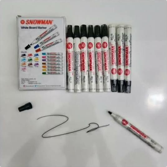 

snowman spidol snowman white board hitam isi 12 pcs Termurah