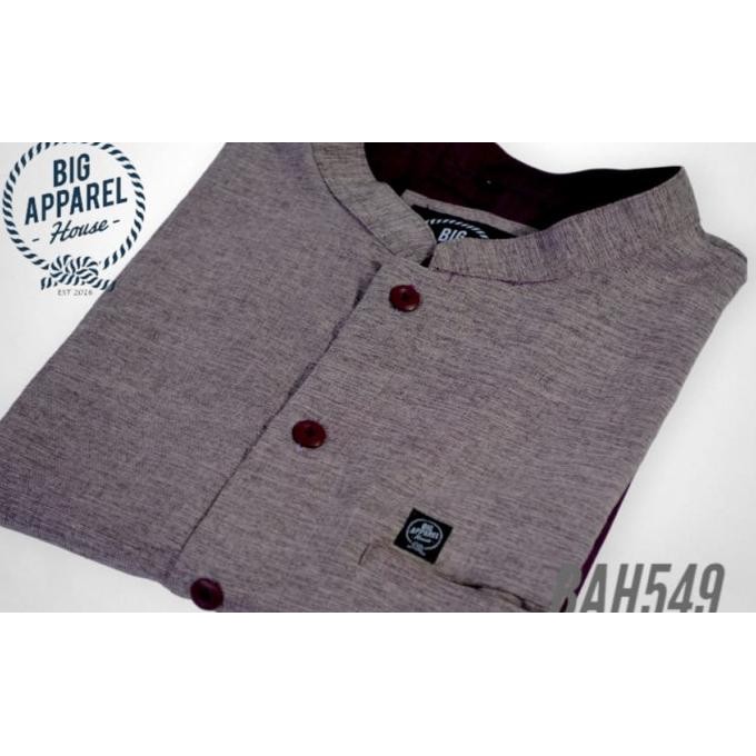 Kemeja Koko Jumbo Oversize Big Size Pria Laki Co Two Tone Ungu BAH 549 Terlaris