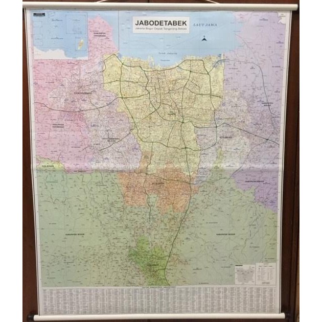 Peta Jabodetabek Besar Peta Dinding